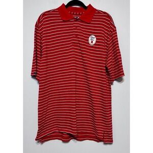 Vintage Tehama Golfcore Striped Polo Shirt Men's L Retro Y2K‎ Sportcore Preppy